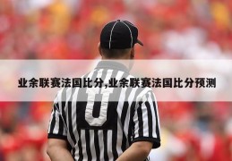 业余联赛法国比分,业余联赛法国比分预测