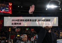 2024欧洲杯成绩表全部,2024欧洲杯比赛时间