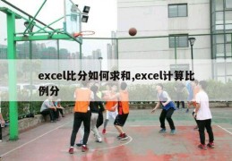 excel比分如何求和,excel计算比例分