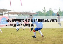 nba赛程表和排名NBA新闻,nba赛程2020至2021赛程表