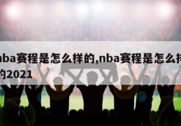 nba赛程是怎么样的,nba赛程是怎么排的2021