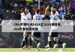 CBA开赛时间2024至2024赛程表,cba开赛时间安排