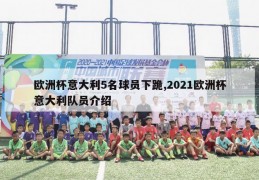 欧洲杯意大利5名球员下跪,2021欧洲杯意大利队员介绍